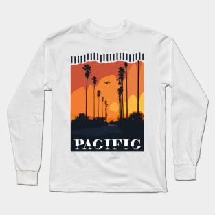 Pacific Sunset Design Long Sleeve T-Shirt